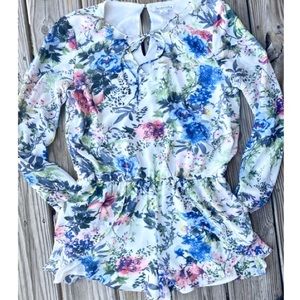 Floral Long sleeve Romper
